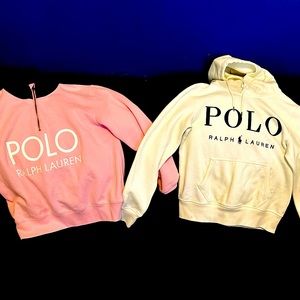 (2) Children’s Ralph Lauren Polo Sweatshirts - Sizes XL and Adult XS